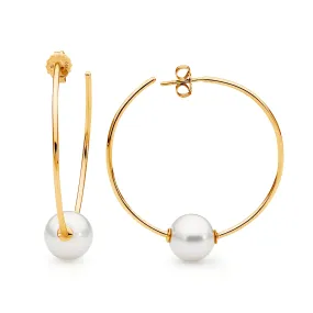 Pearl Hoop Earrings