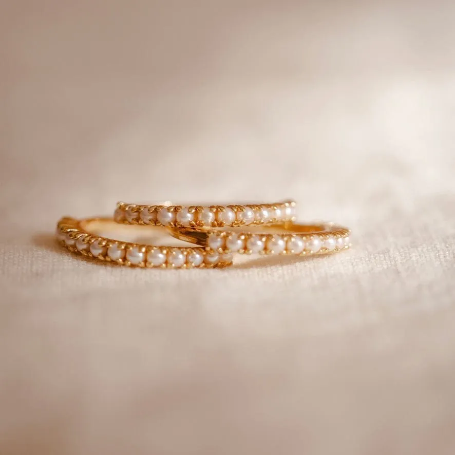 Pearl Stacking Band Ring