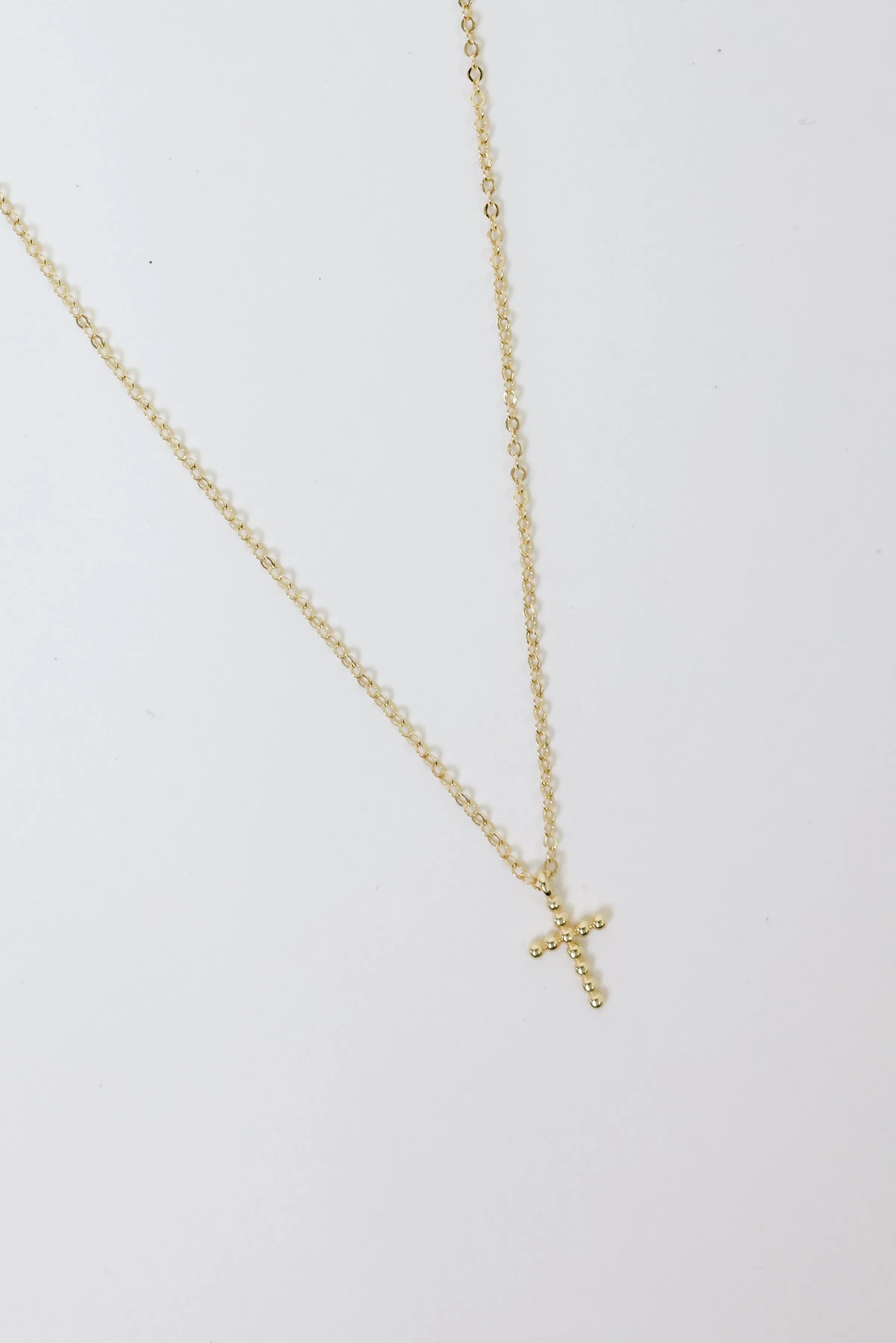 PG Designs Solid Beaded Cross Necklace