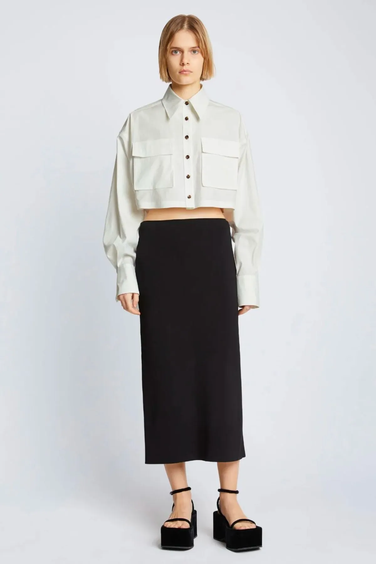 Proenza Schouler Crop Shirt - White