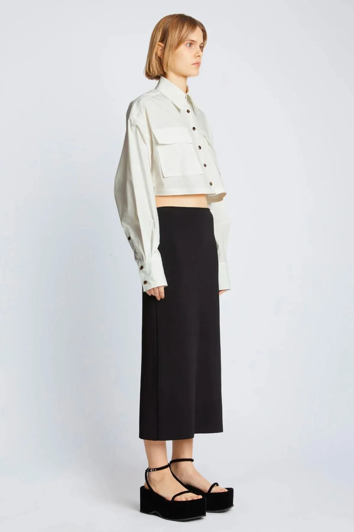 Proenza Schouler Crop Shirt - White