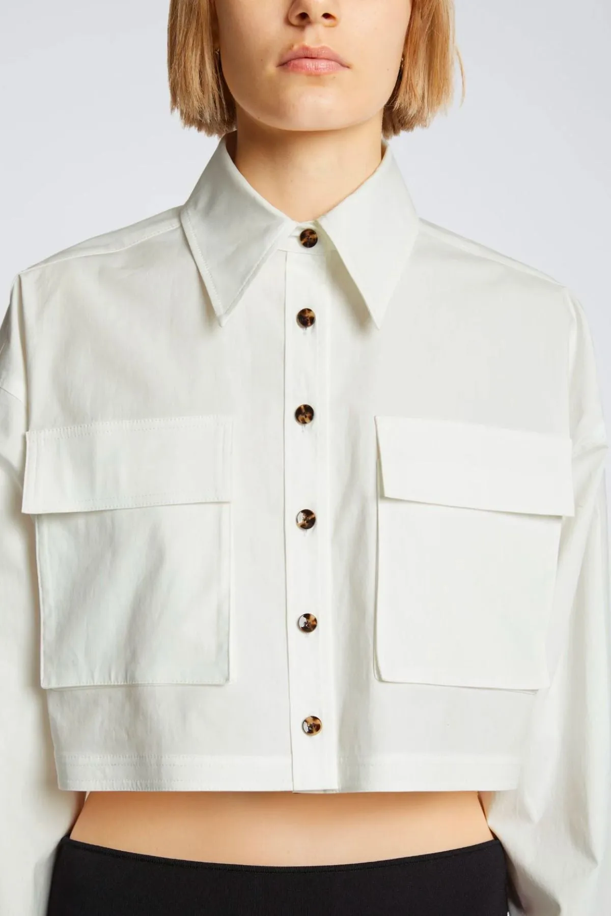 Proenza Schouler Crop Shirt - White