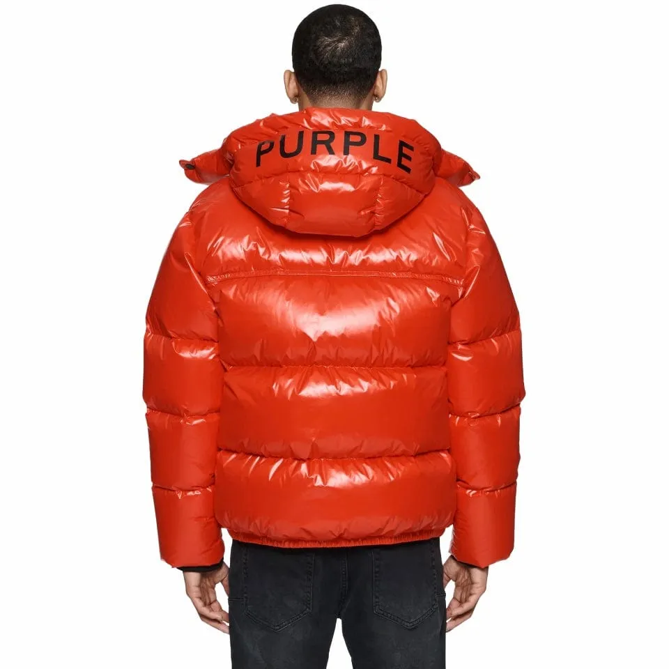 Purple Brand Nylon Down Puffer Jacket (Red) P611-PRDP423