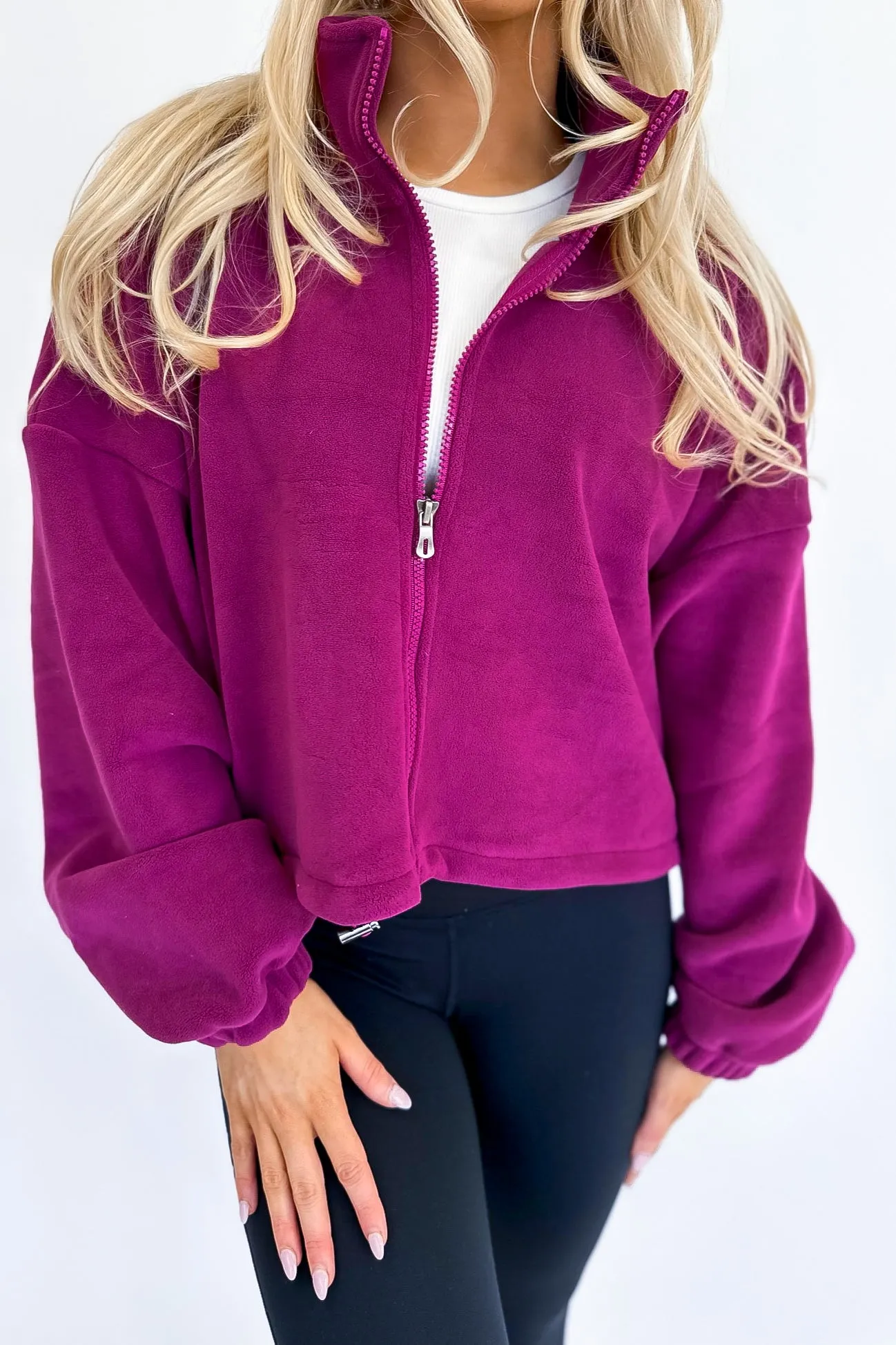 Raspberry Crop Jacket