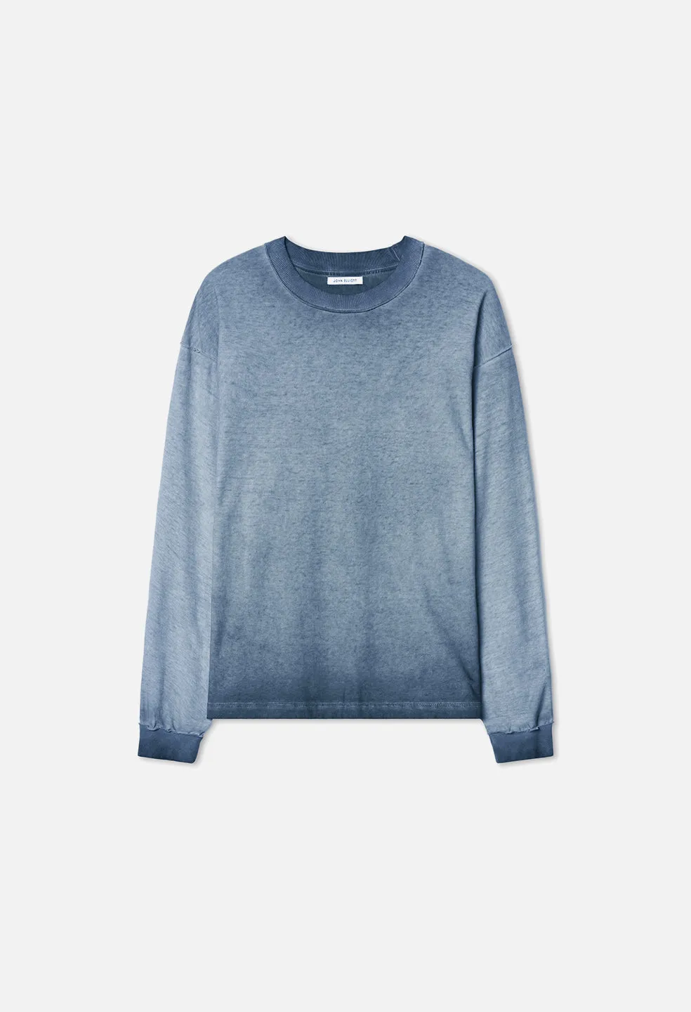 Reversed Cropped LS Tee / Oil Wash Navy