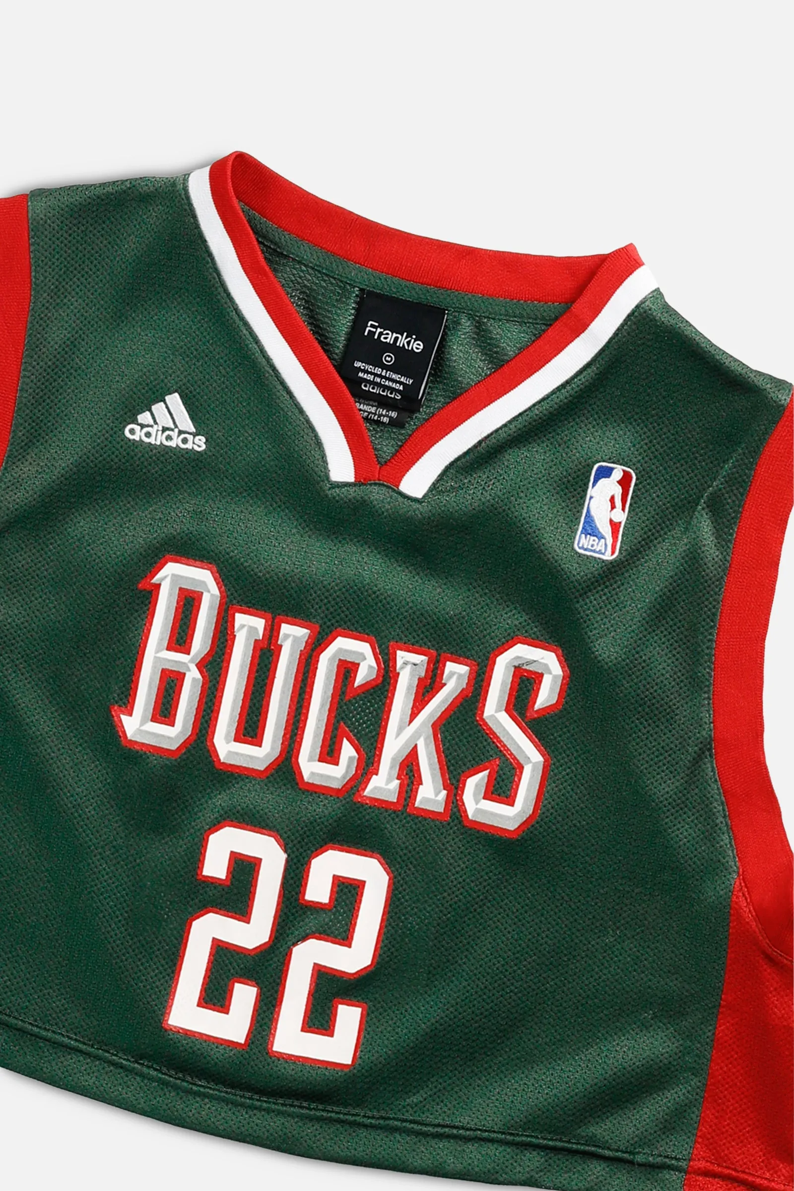 Rework Milwaukee Bucks NBA Crop Jersey - M