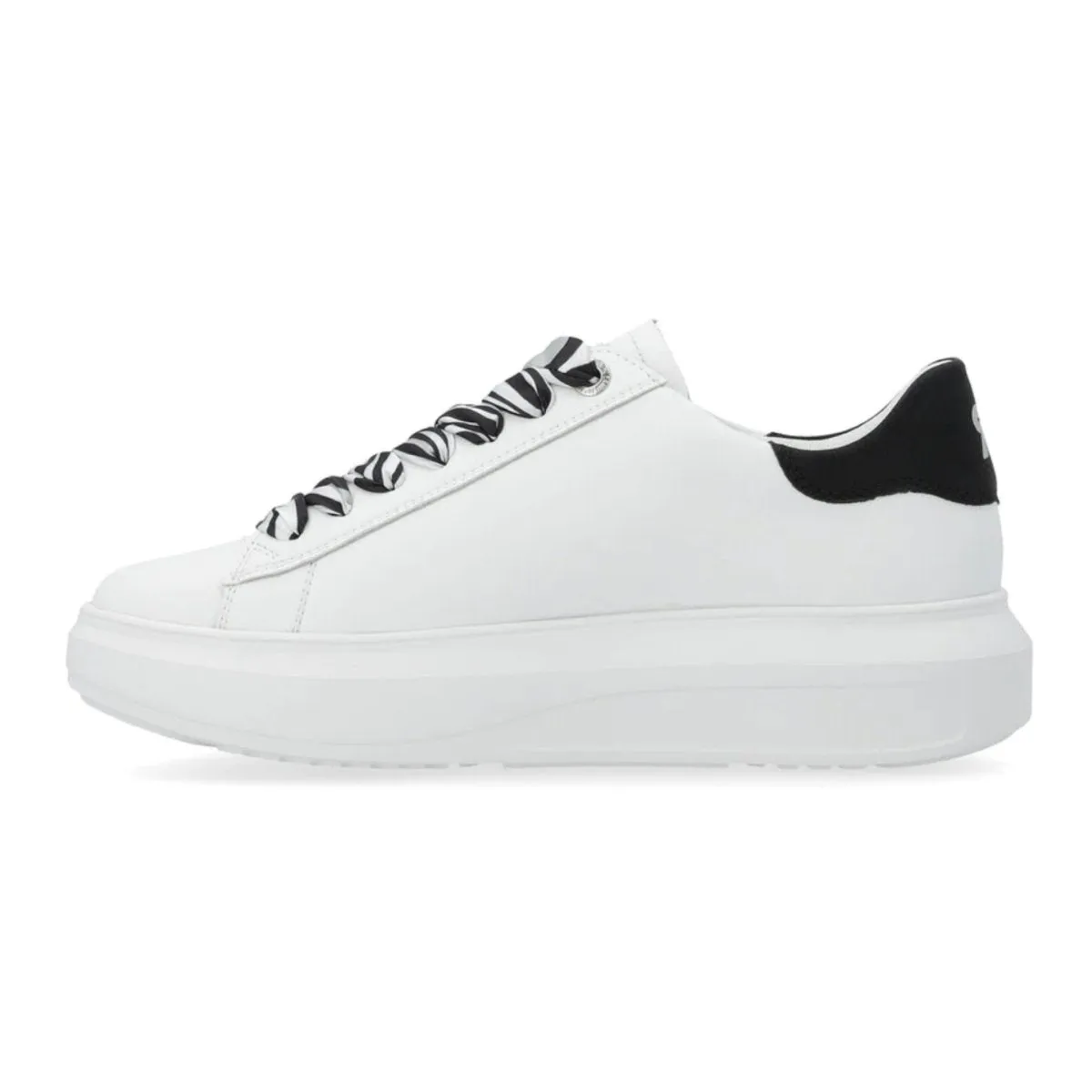 Rieker Women's W1201-80 Adelia White/Black Leather