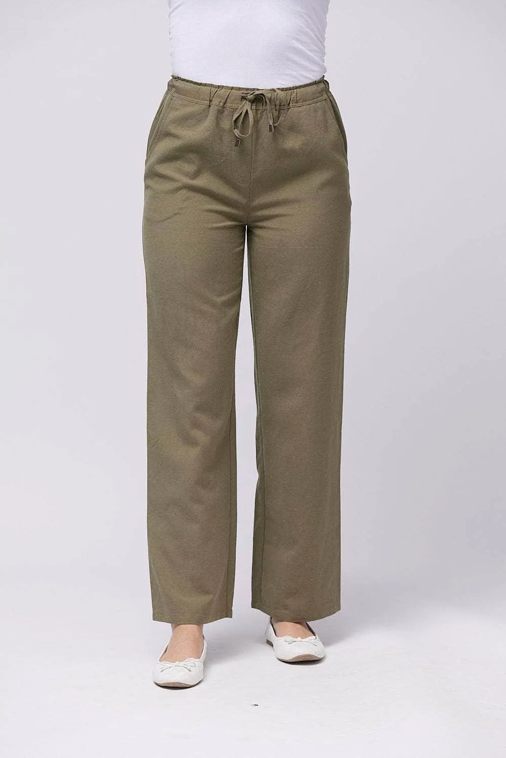 Saloos Wide-Leg Elasticated Waistband Trousers