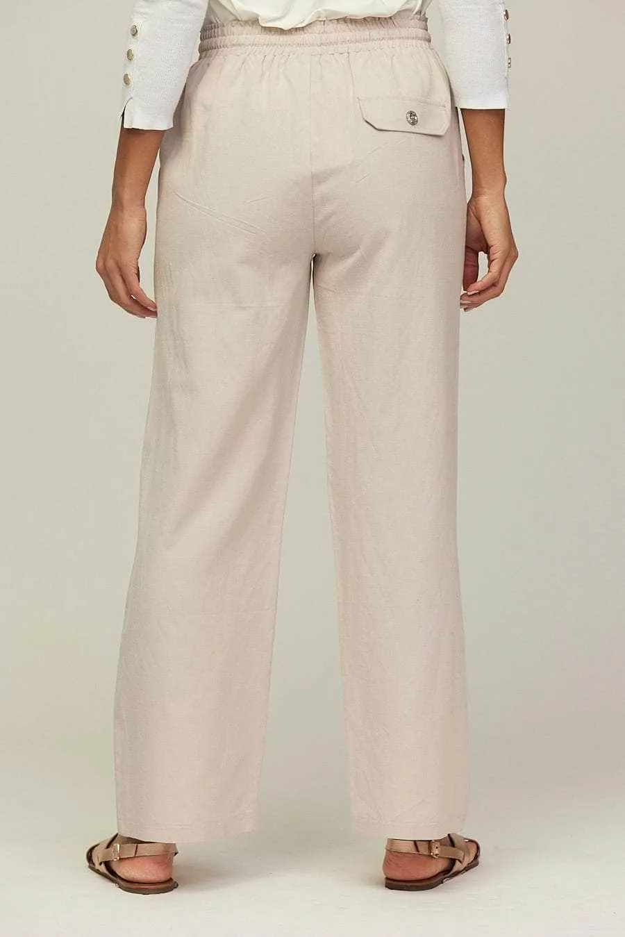 Saloos Wide-Leg Elasticated Waistband Trousers