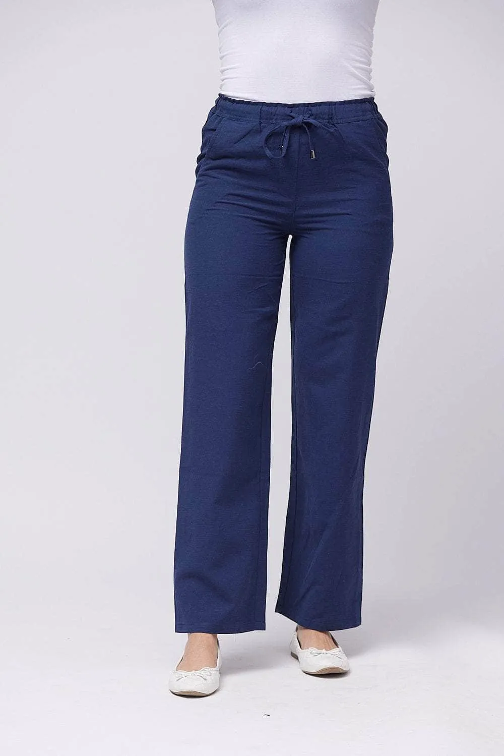 Saloos Wide-Leg Elasticated Waistband Trousers