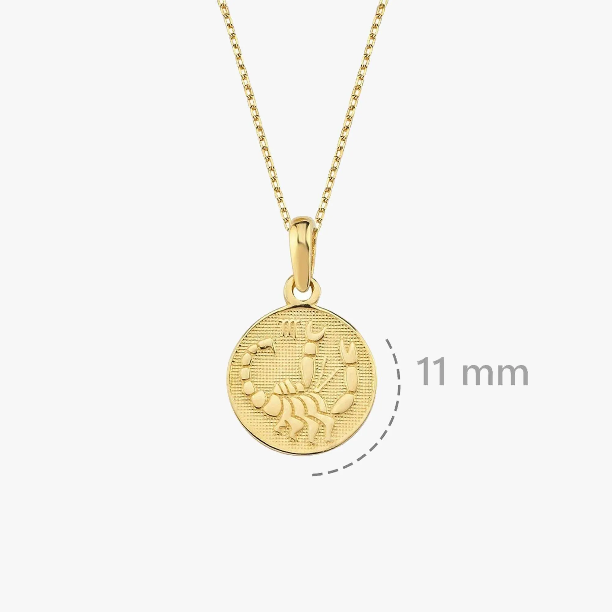 Scorpio Zodiac Necklace | 14K Solid Gold