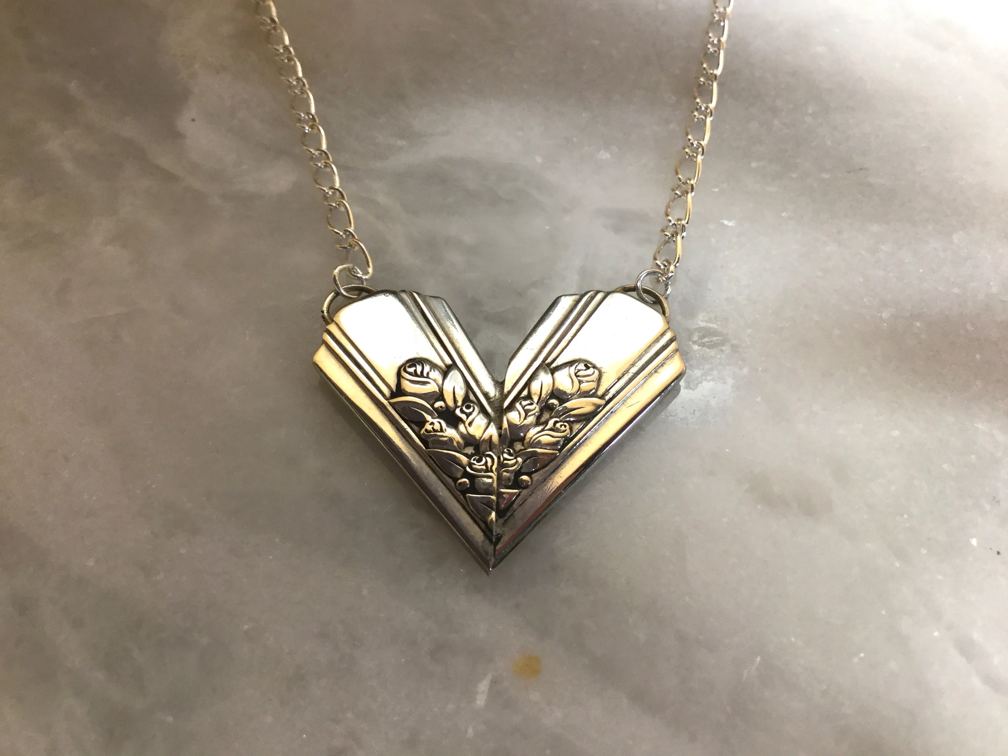 Silverware Heart Necklace Rosalie