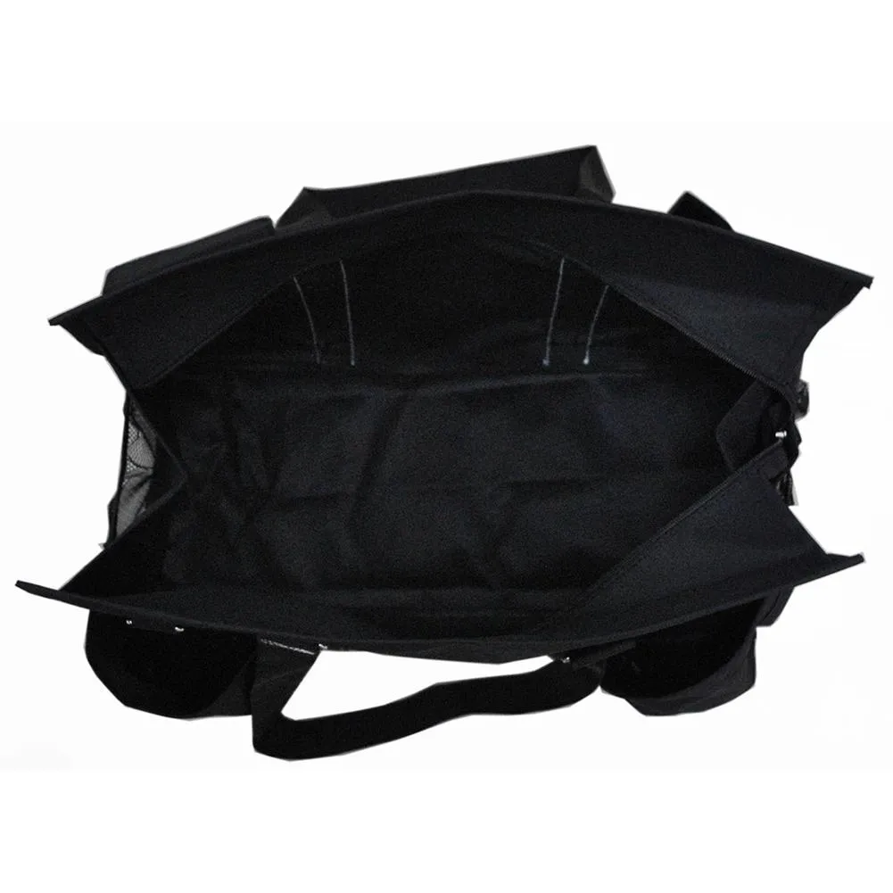 Solid Black NGIL Zippered Caddy Large Organizer Tote Bag