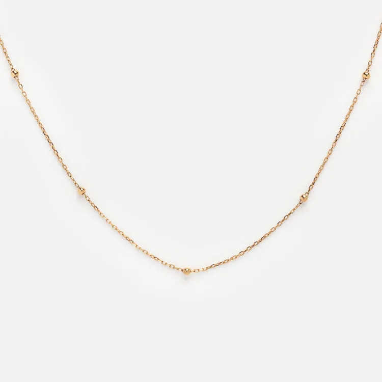 Solid Gold Classic Beaded Chain