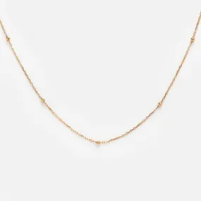 Solid Gold Classic Beaded Chain