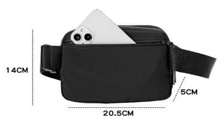 Solid Nylon LuLa Shoulder Sling Belt Bag (Multiple Colors)