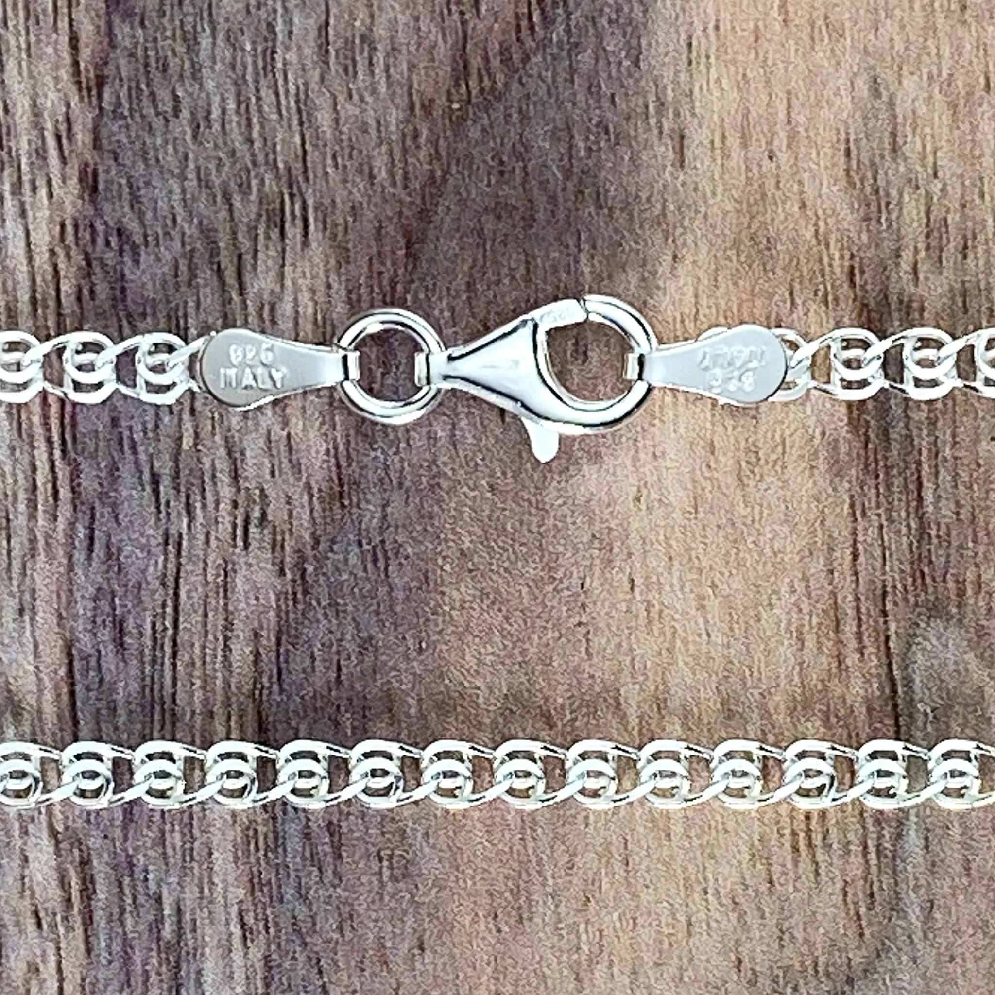 Solid Sterling Silver Love Chain