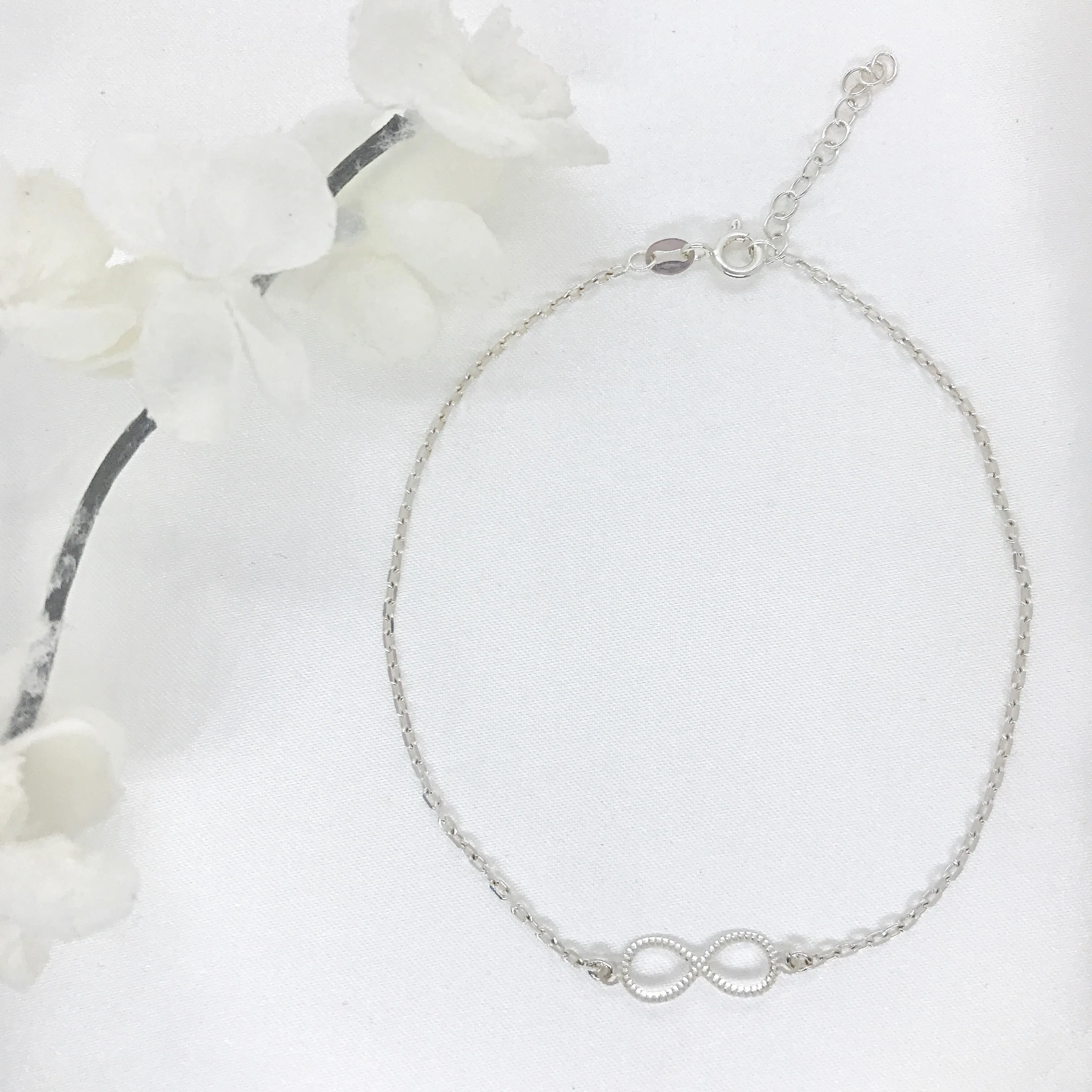 Sterling Silver Infinity Anklet