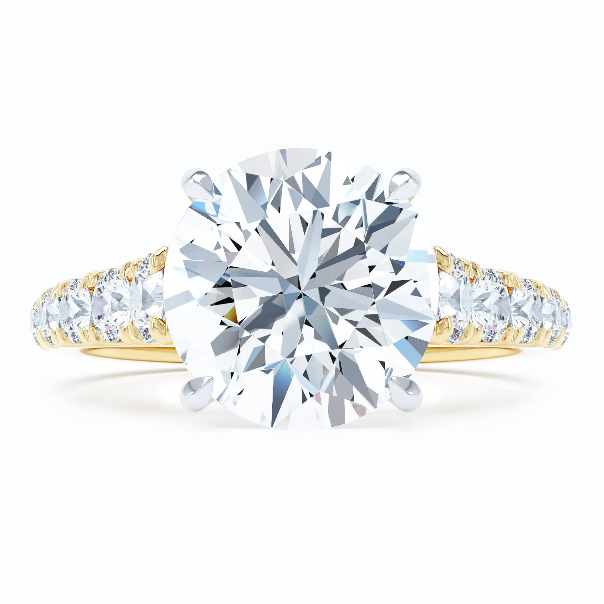 Straight Up - Round Engagement Ring