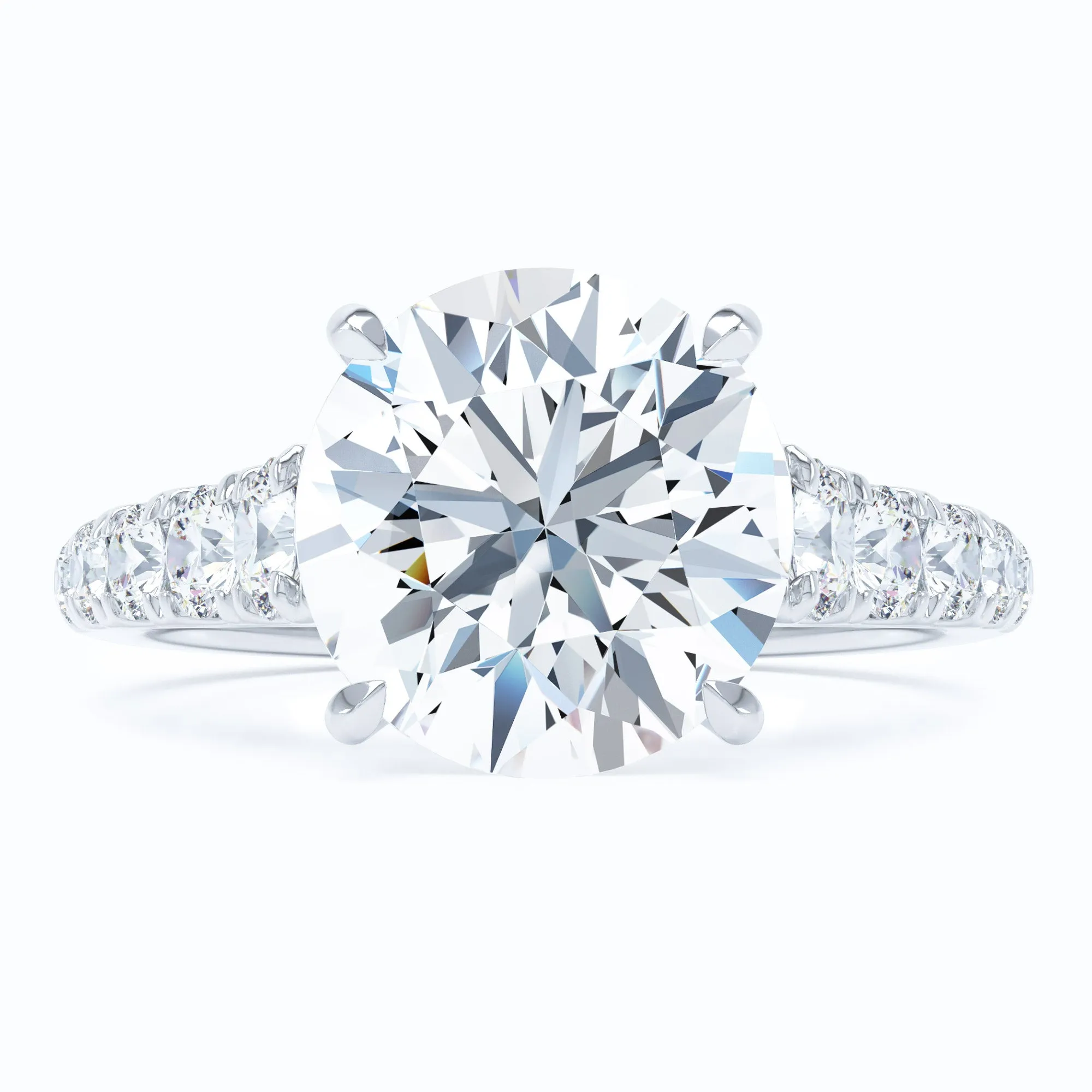 Straight Up - Round Engagement Ring