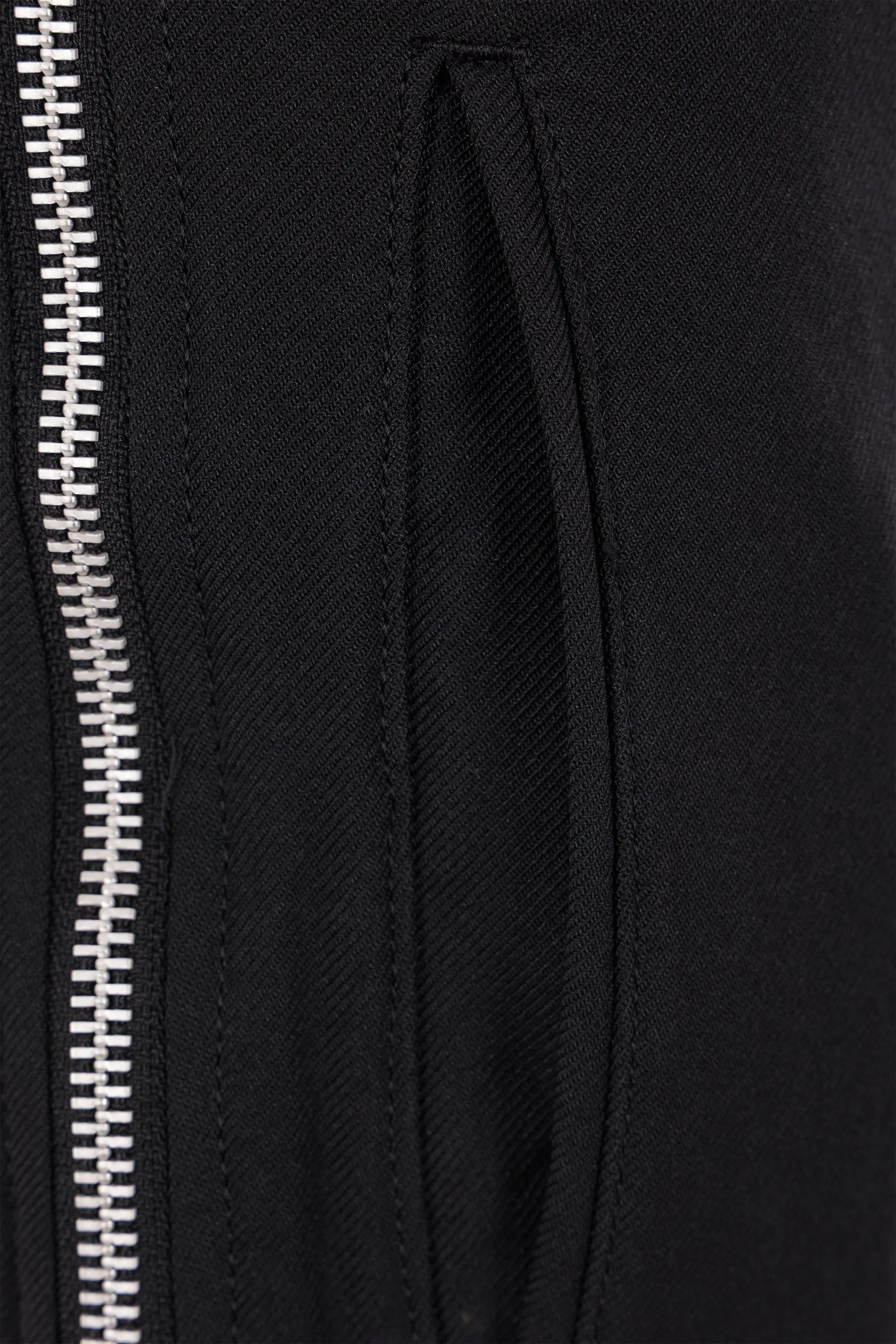 technical twill straight-leg pants with zip-up