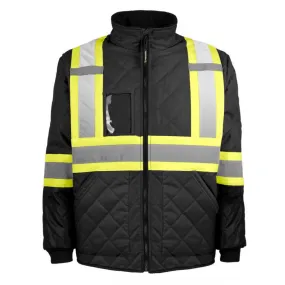 Terra Hi-Vis Lined Freezer Work Jacket 116505 - Black