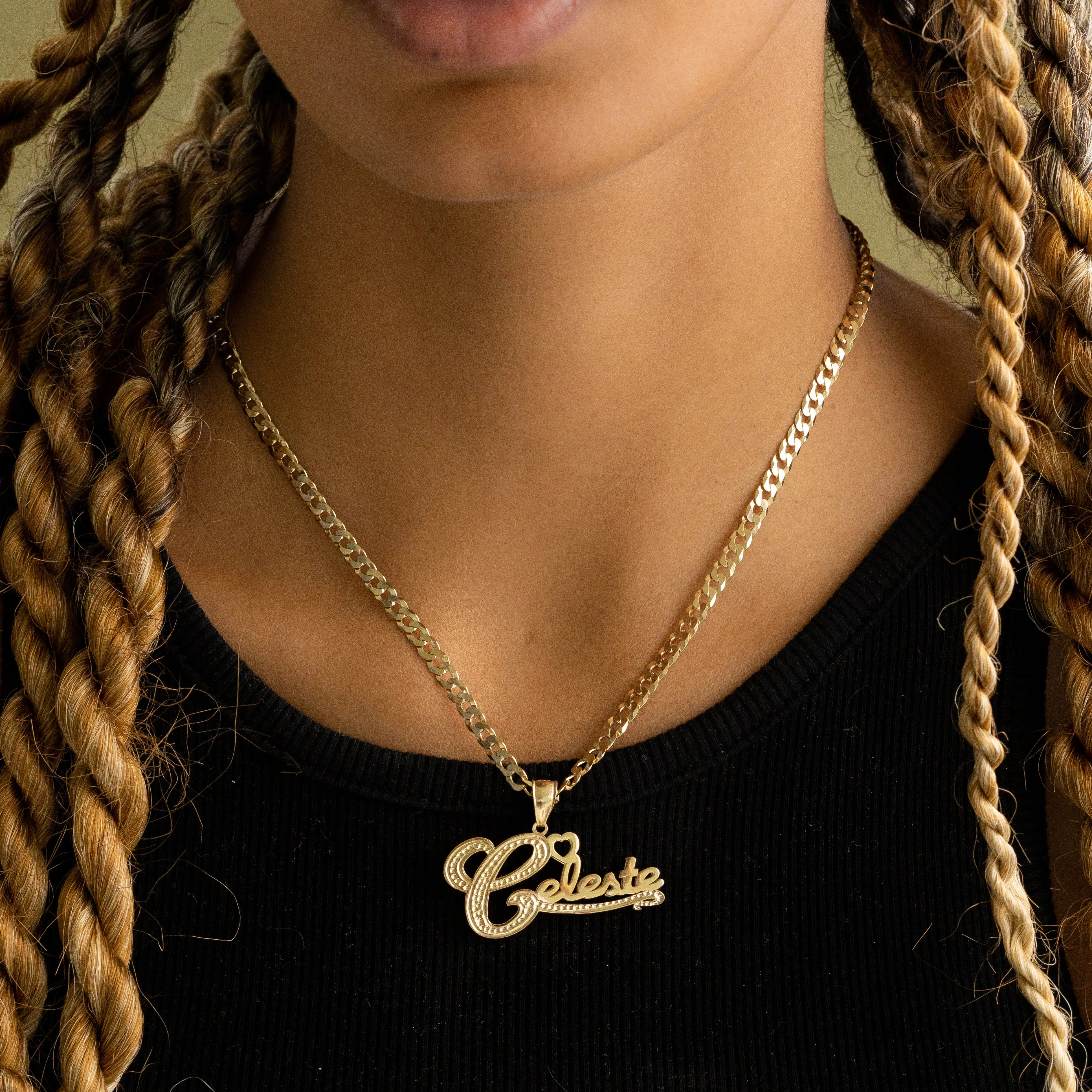 The Golden Swift Double Plated Name Necklace