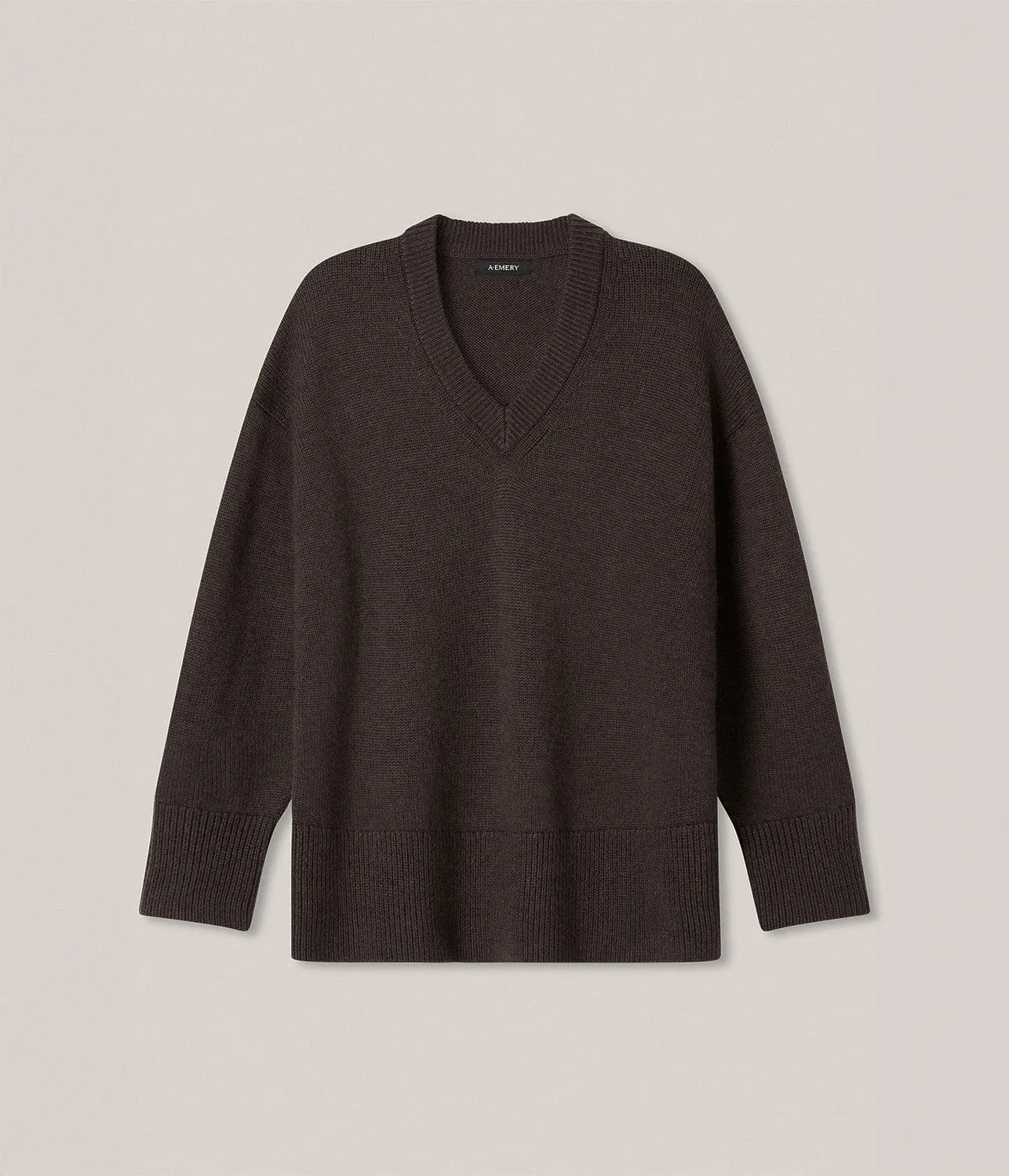 THE LEWIS KNIT-CHOCOLATE MELANGE