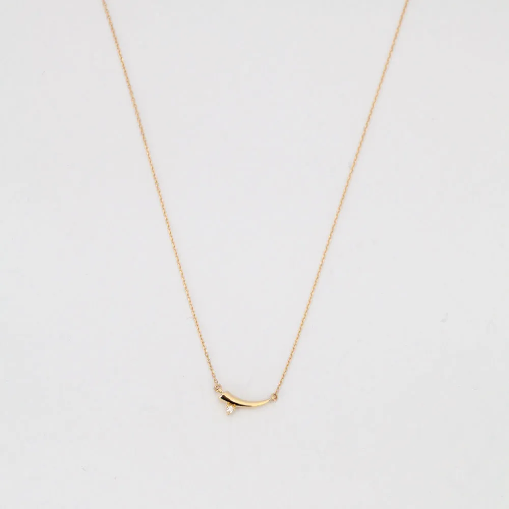 Thorn Tiny Single Diamond Necklace