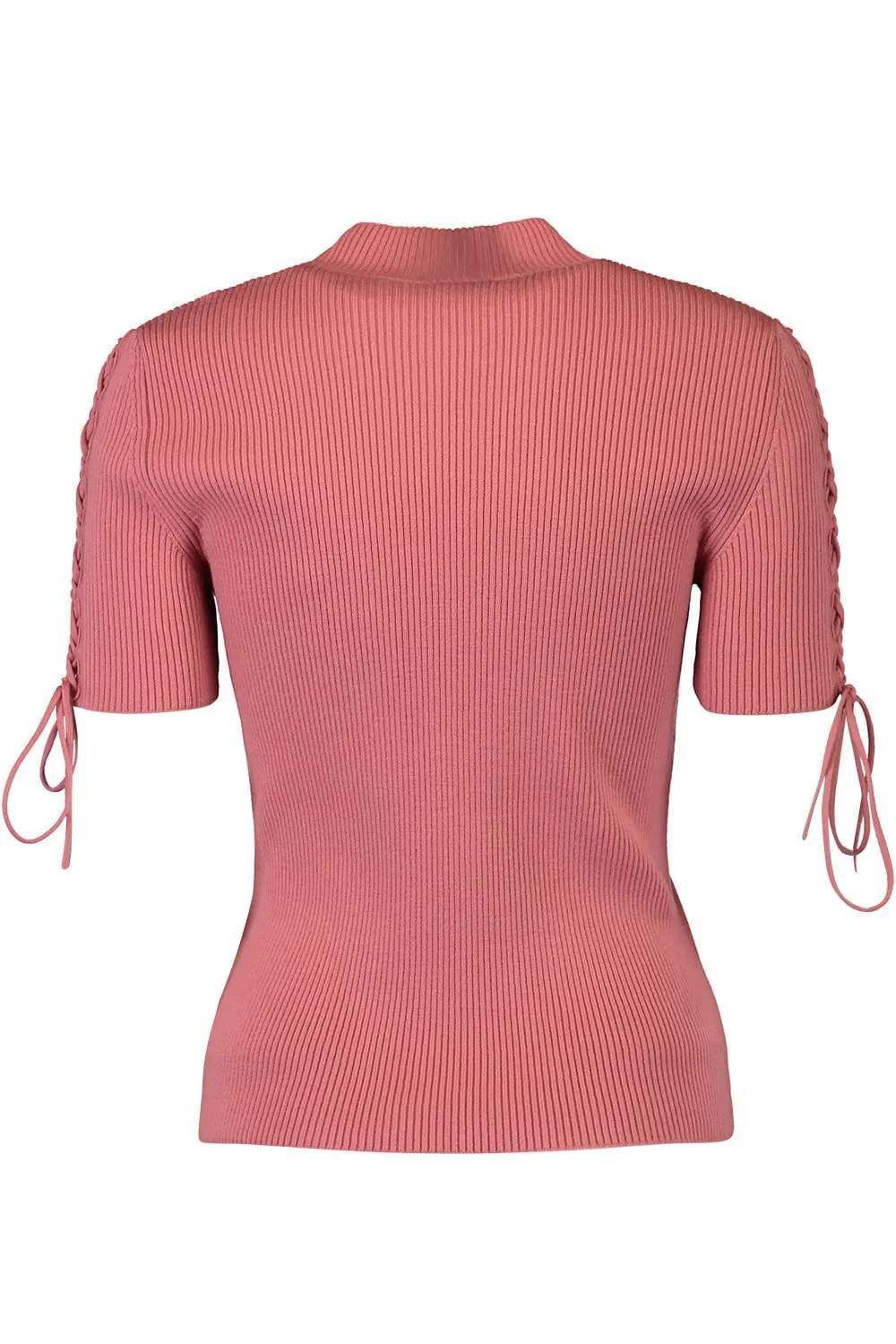 Tie Detail Ribbed Jumper