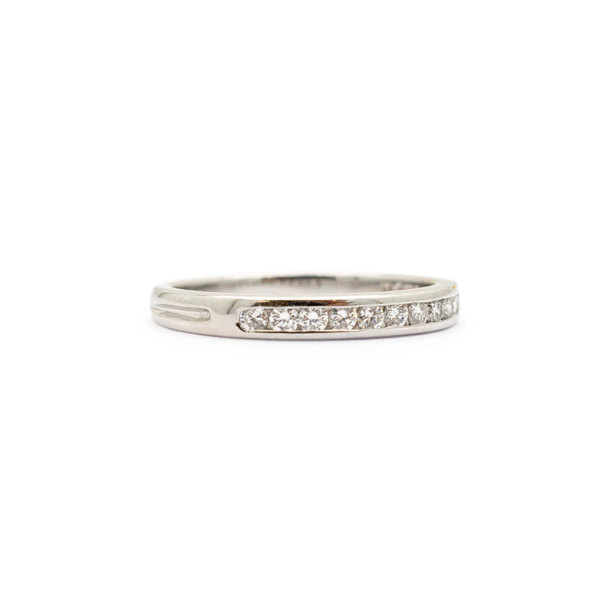 Tiffany & Co. Ladies Platinum Channel Set Diamond Wedding Band