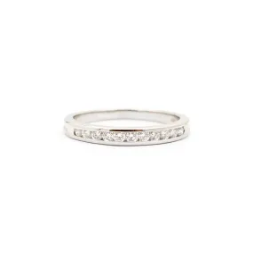 Tiffany & Co. Ladies Platinum Channel Set Diamond Wedding Band