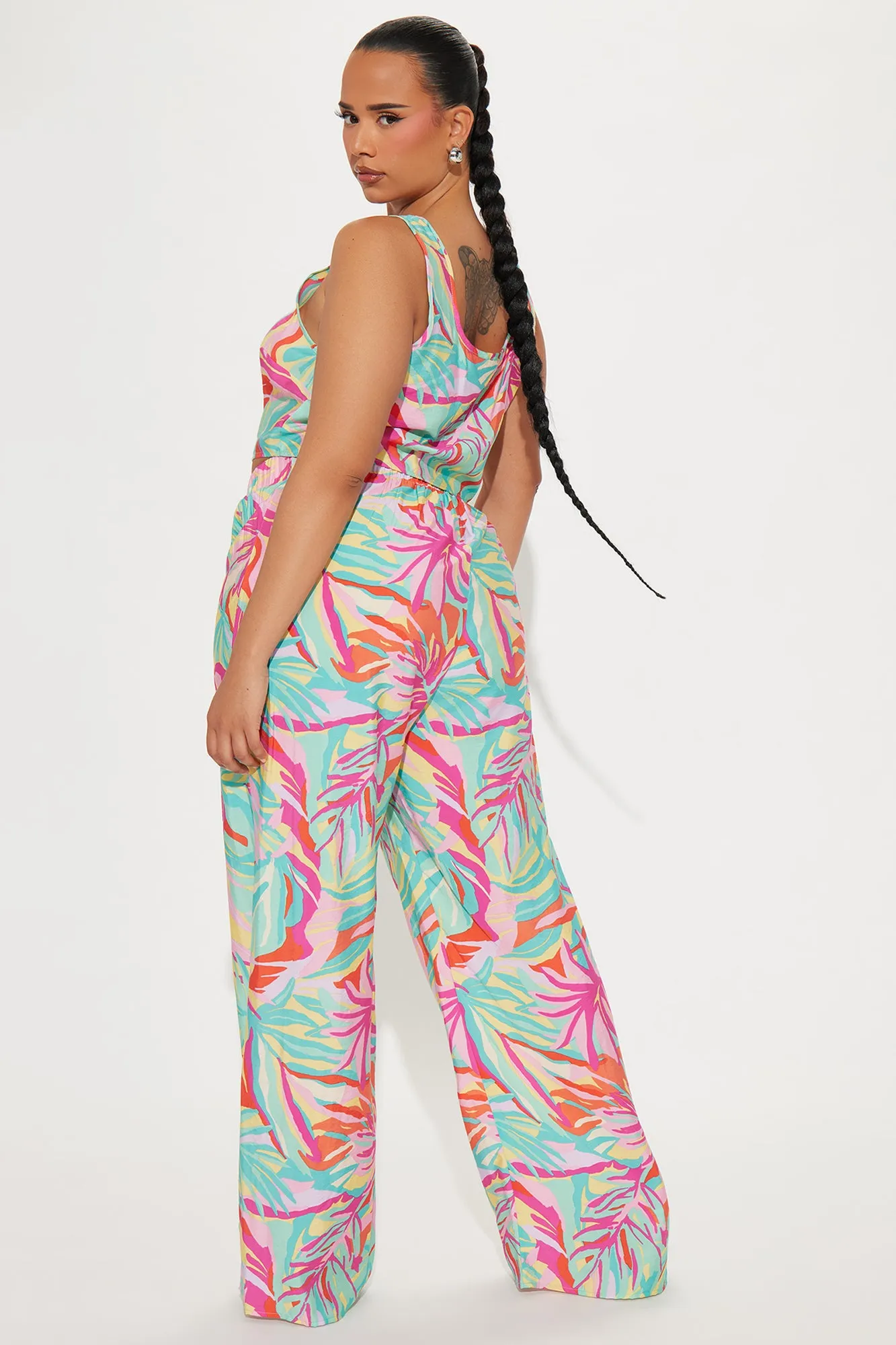 Tropical Getaway Pant Set - Multi Color