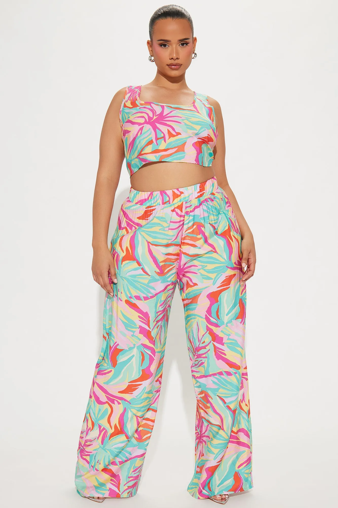 Tropical Getaway Pant Set - Multi Color