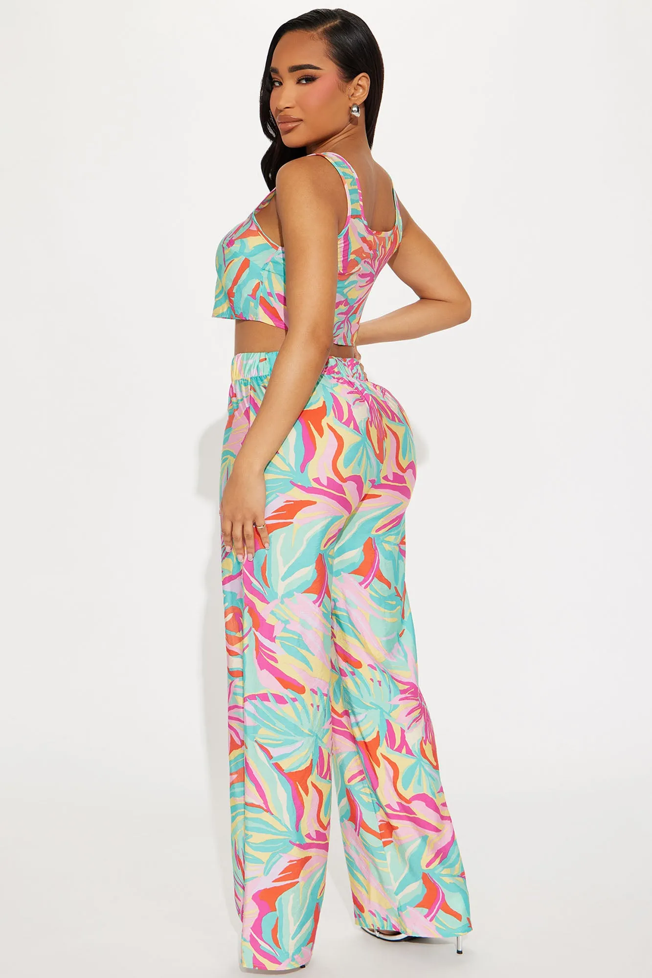 Tropical Getaway Pant Set - Multi Color