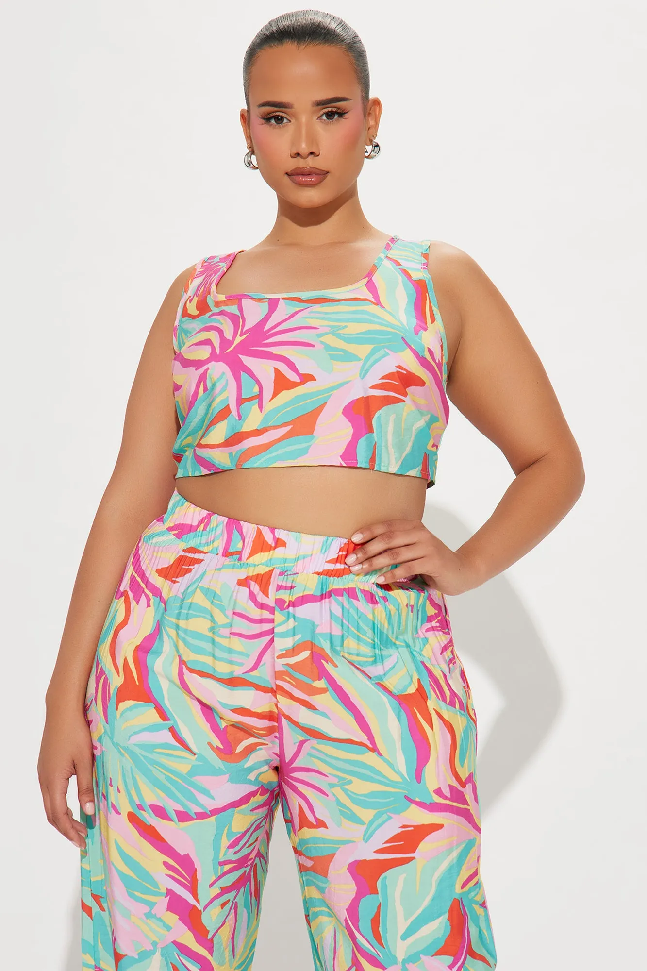 Tropical Getaway Pant Set - Multi Color