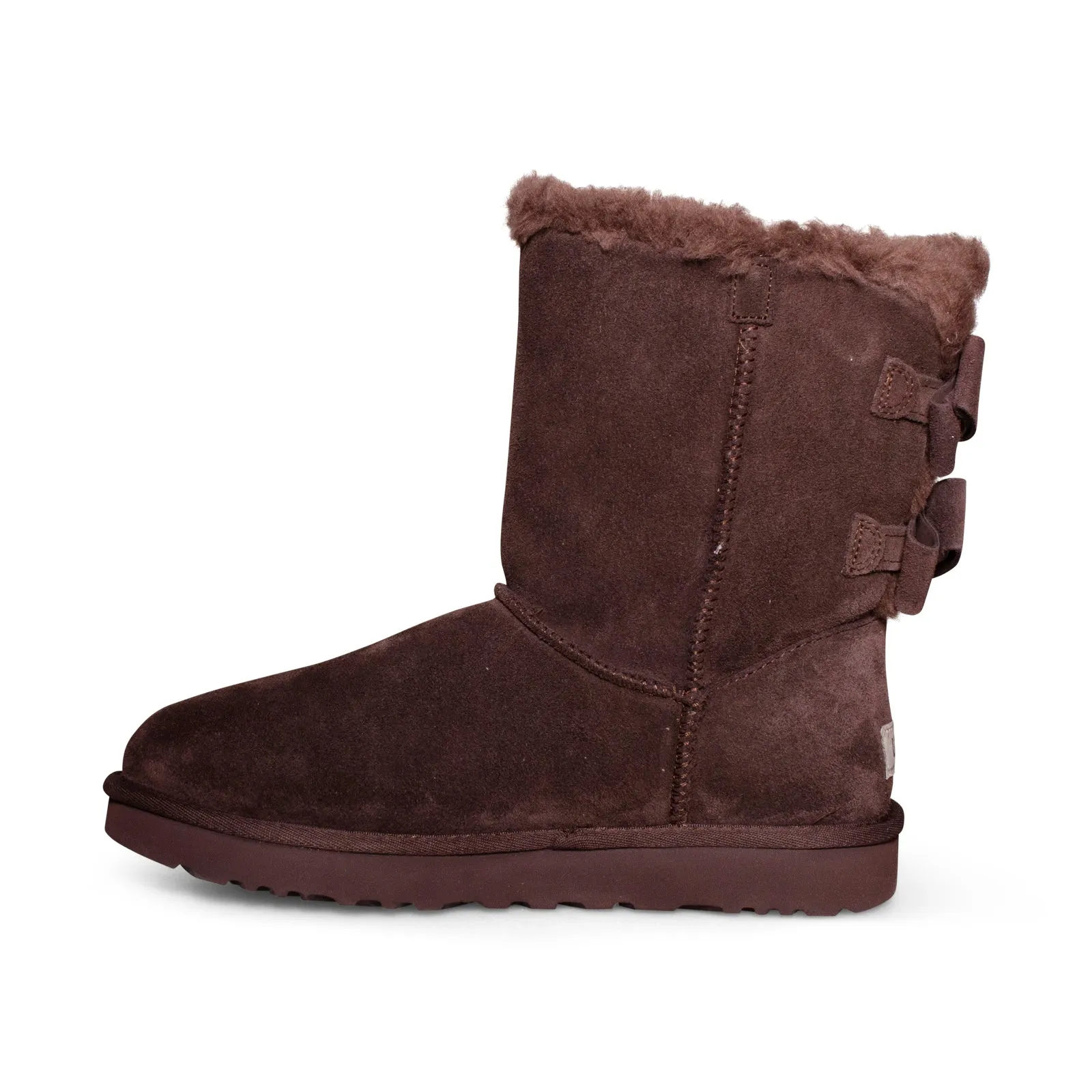 UGG Bailey Suede Bow Burnt Cedar Boots - Women's