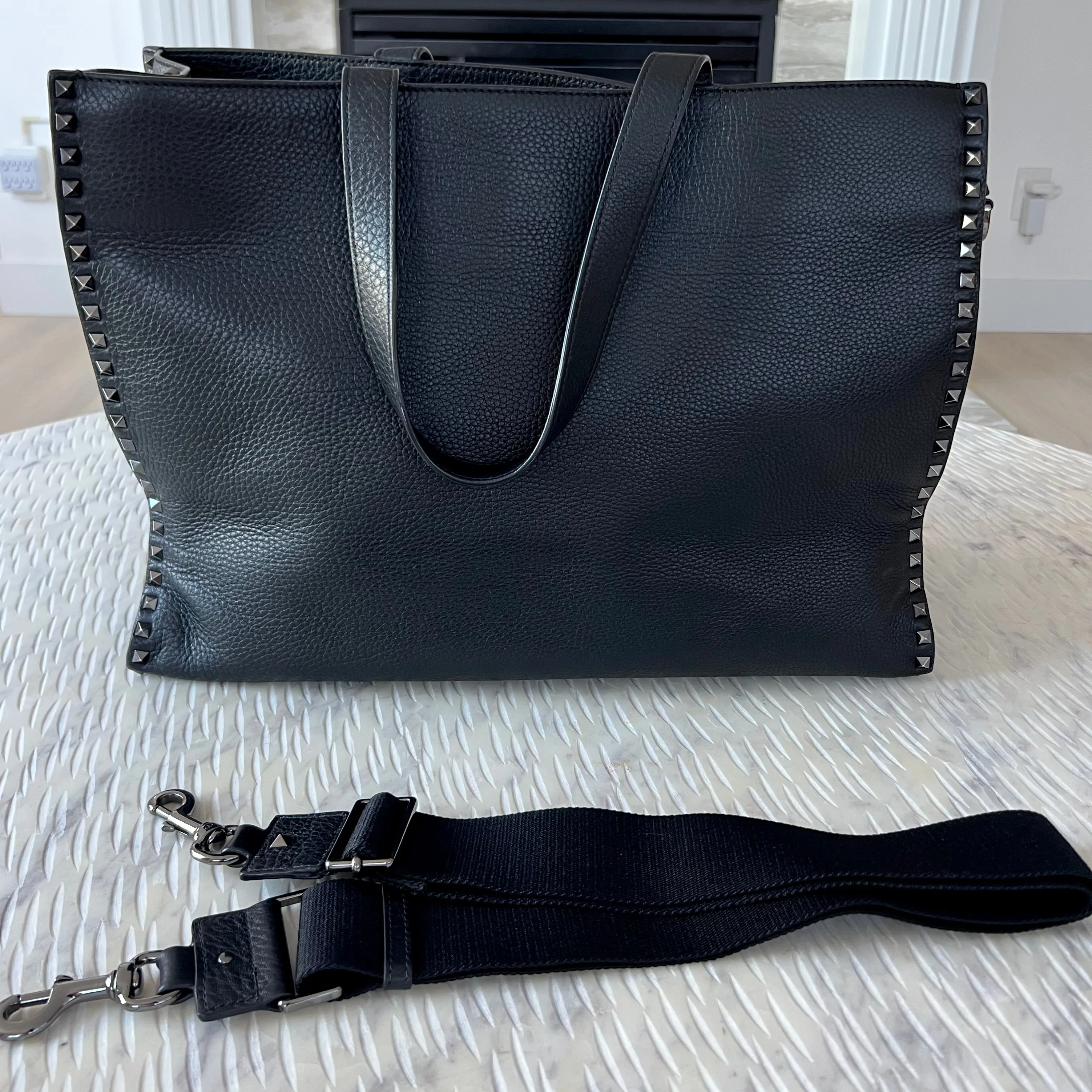 Valentino Garvani So Black Tote Bag