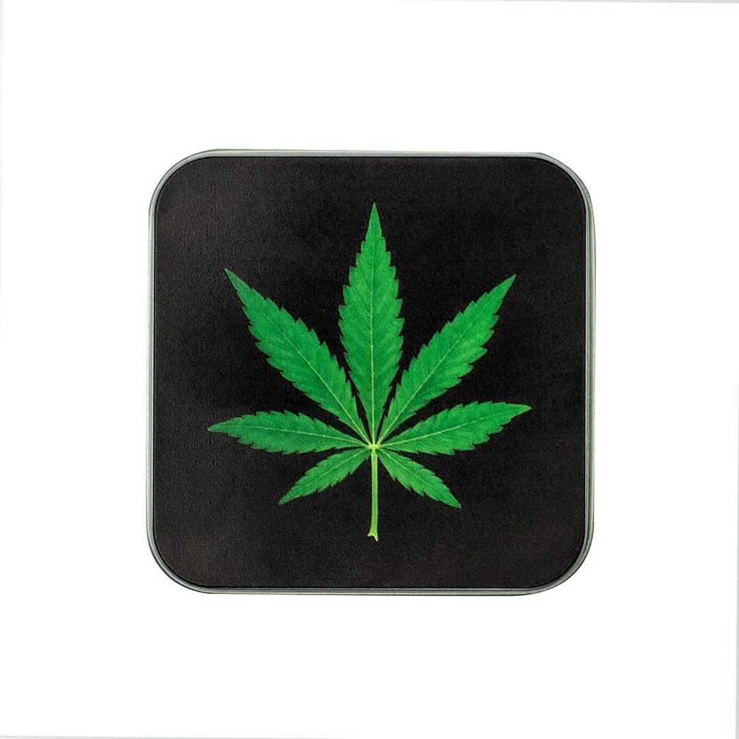 Weed Leaf Metal Tin