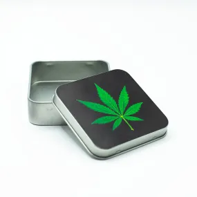 Weed Leaf Metal Tin