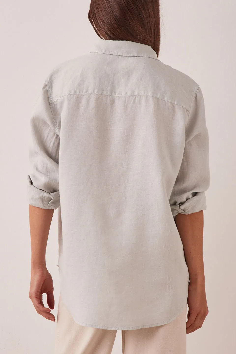 Xander Green Mist Linen Shirt