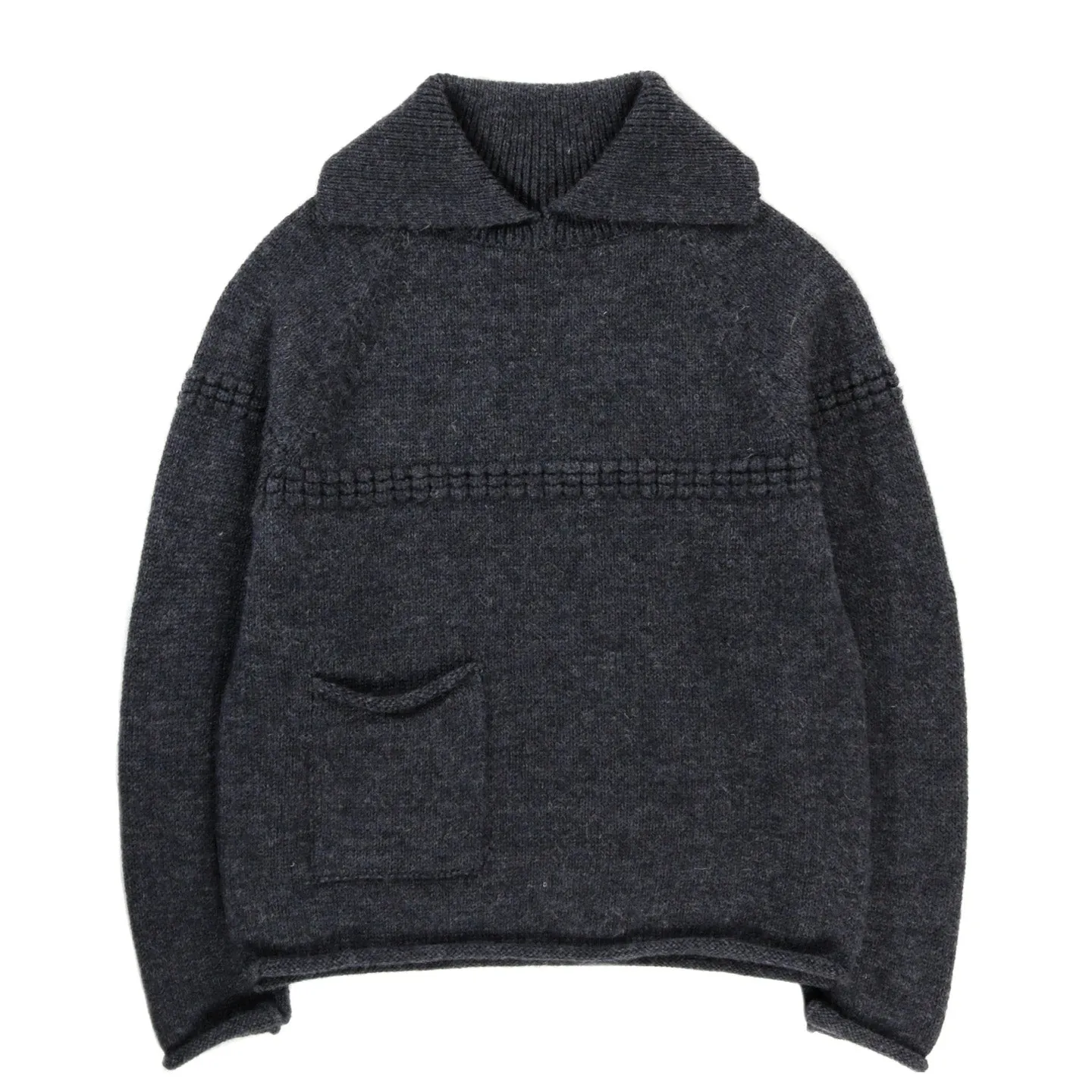 XENIA TELUNTS SAILOR'S NECK SWEATER CHARCOAL