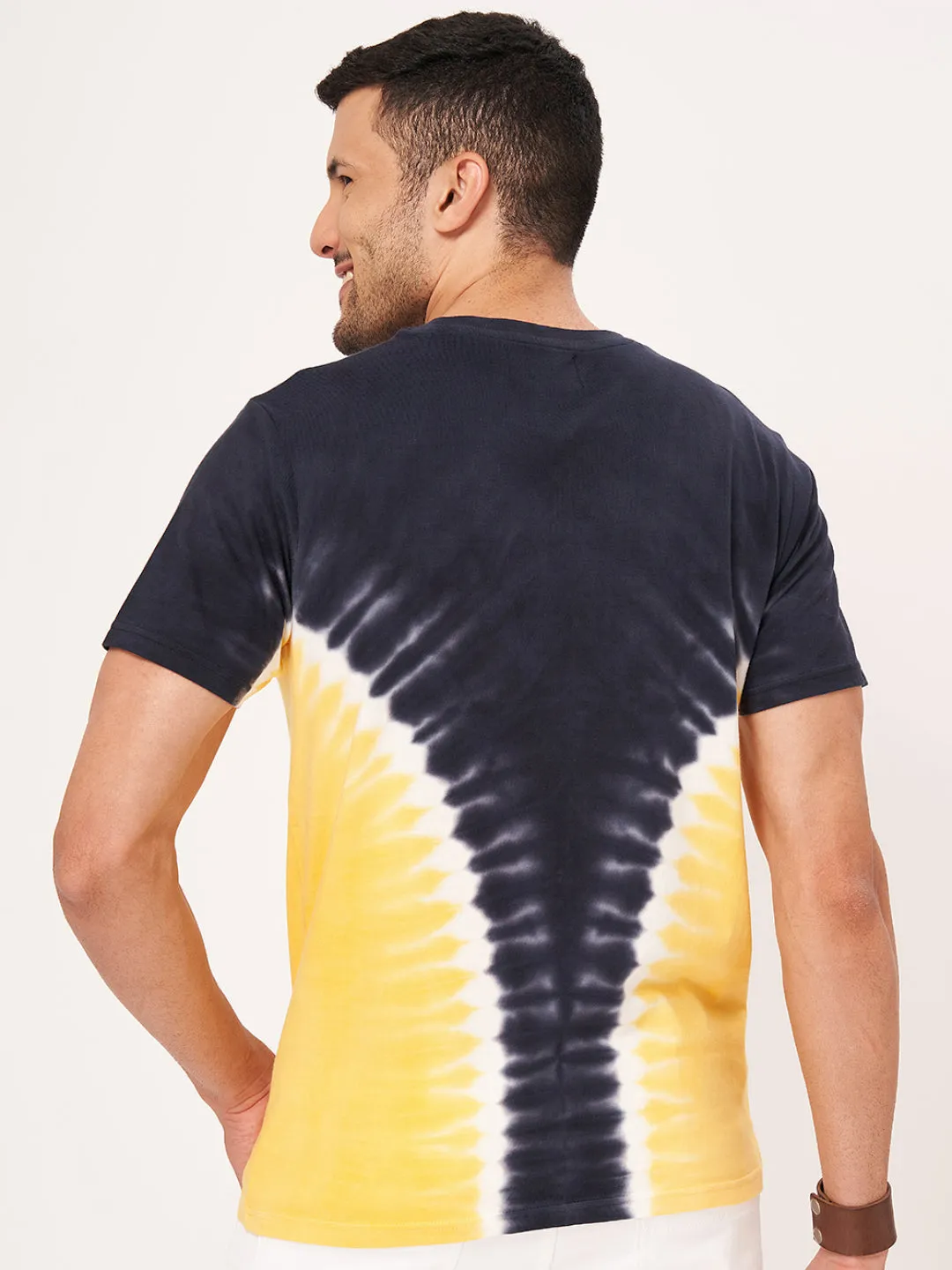 Yellow Tie-Dye Half Sleeve T-shirt