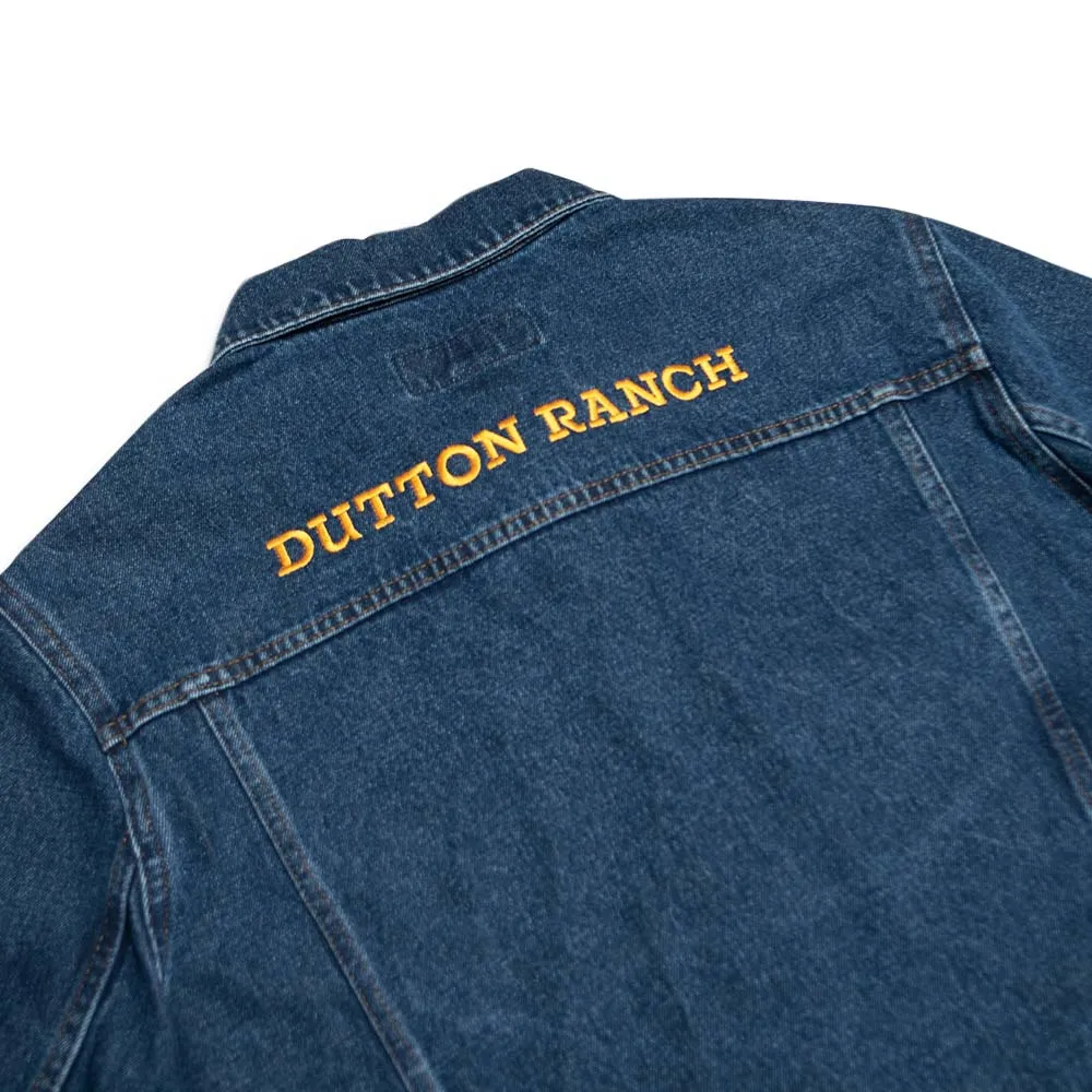 Yellowstone Dutton Ranch Y Logo Embroidered Denim Jacket