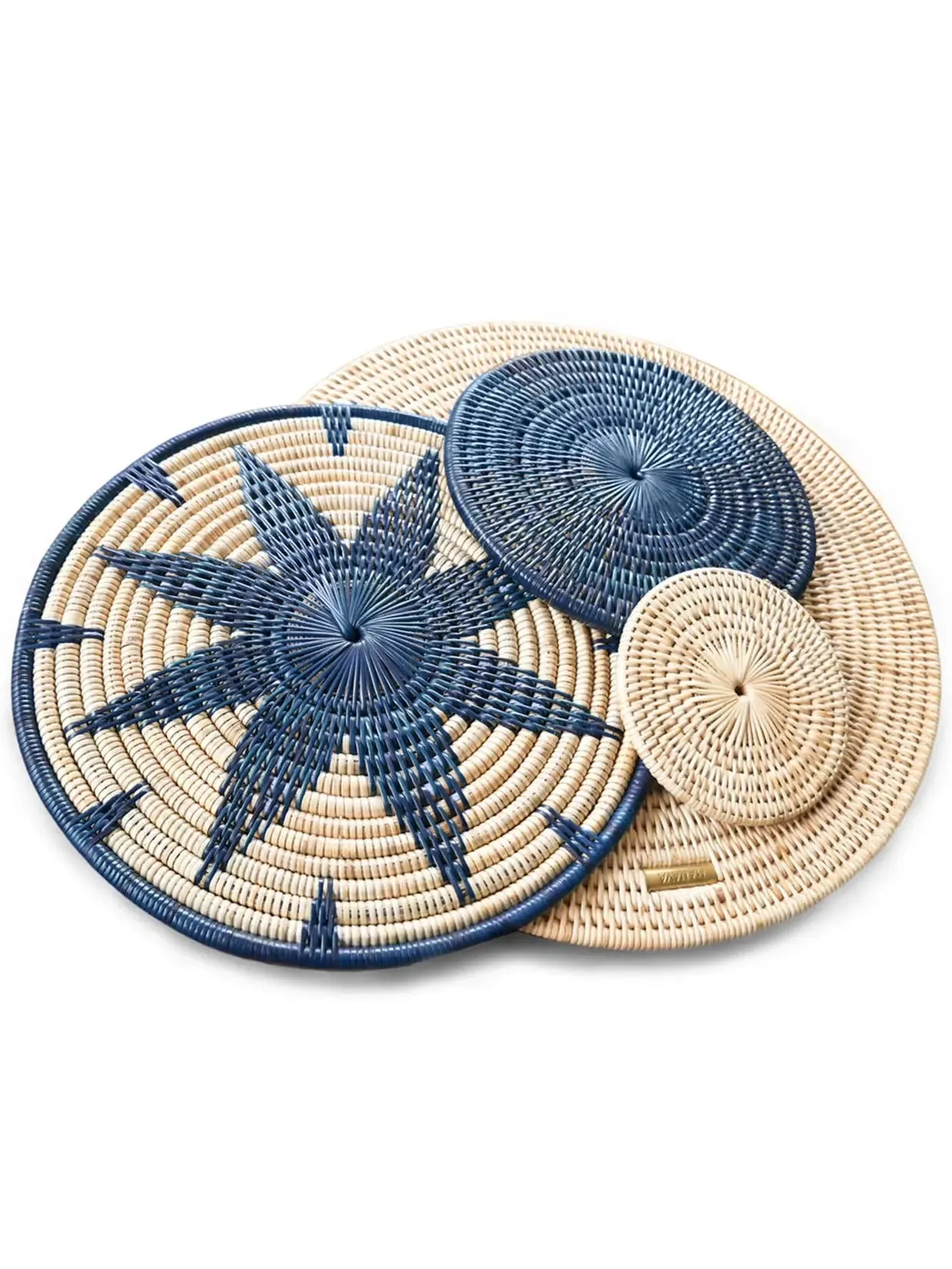 Zarava Rattan Coasters Set